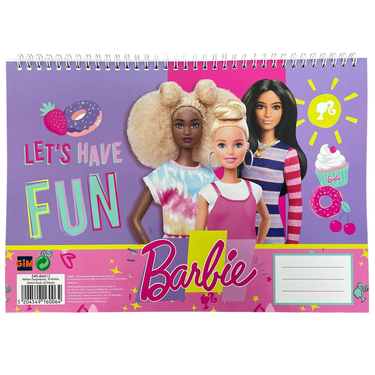 Gim Μπλοκ Ζωγραφικής Α4  Barbie 30 Φύλλων
