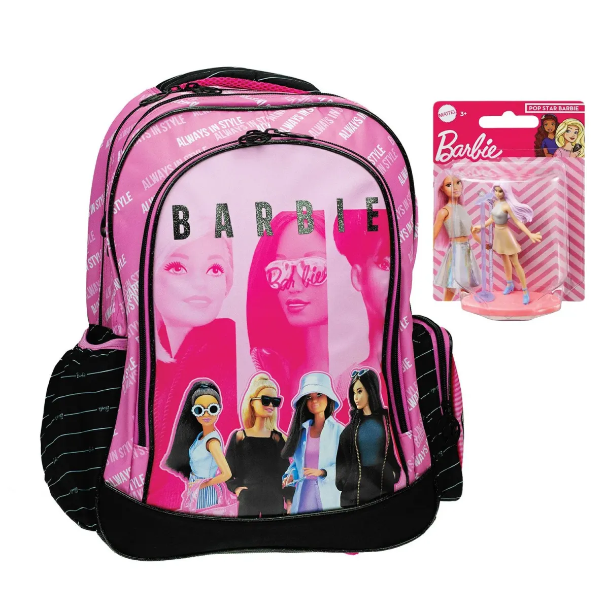 Gim Τσάντα Σχολική Barbie Out Of The Box & Δώρο