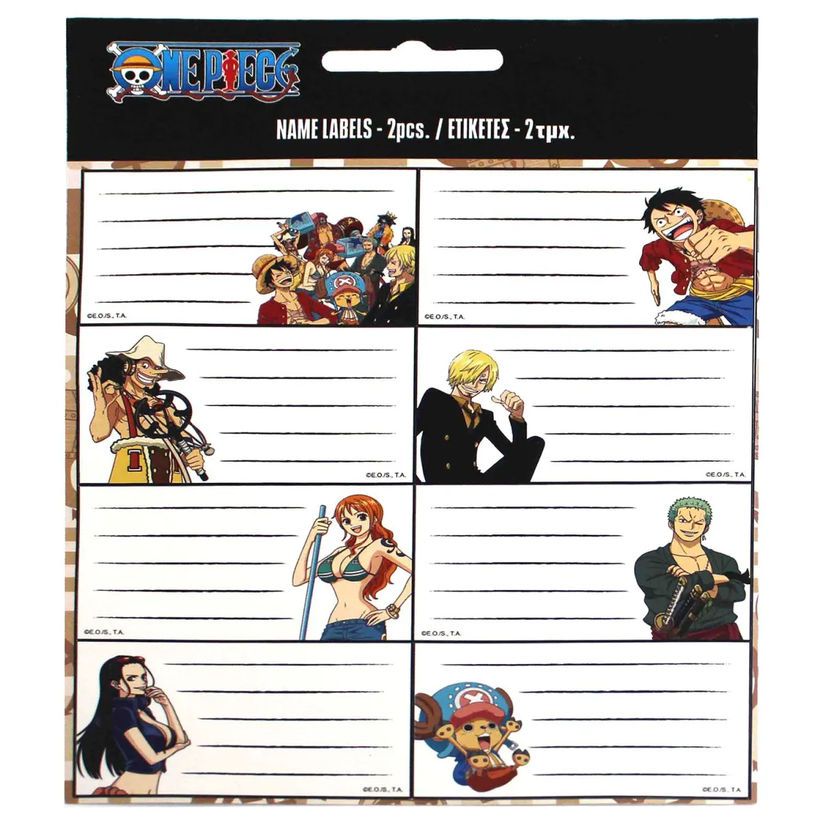 Gim Ετικέτες Τετράδιου One Piece 16τεμ.
