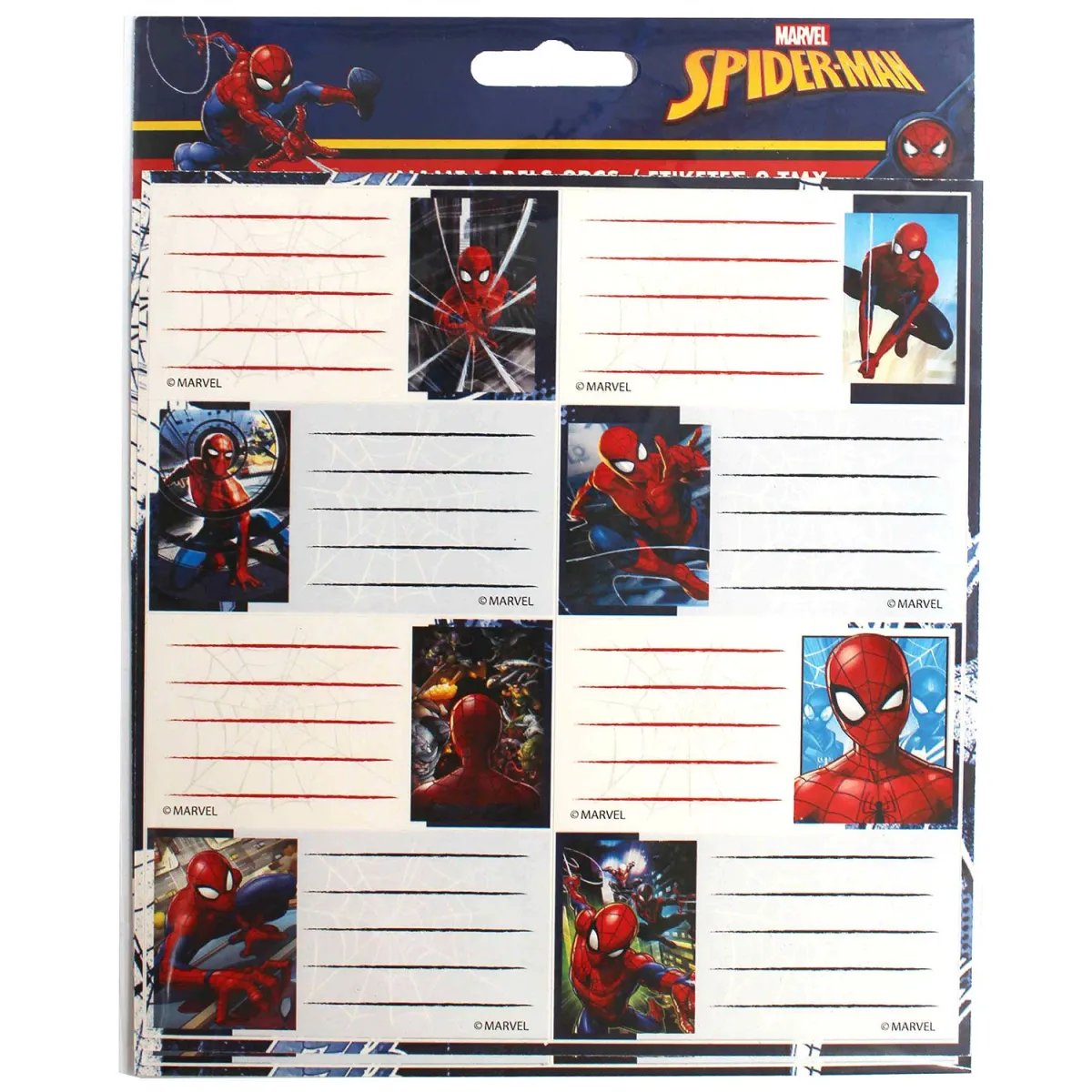 Gim Ετικέτες Τετράδιου Spiderman 16τεμ.