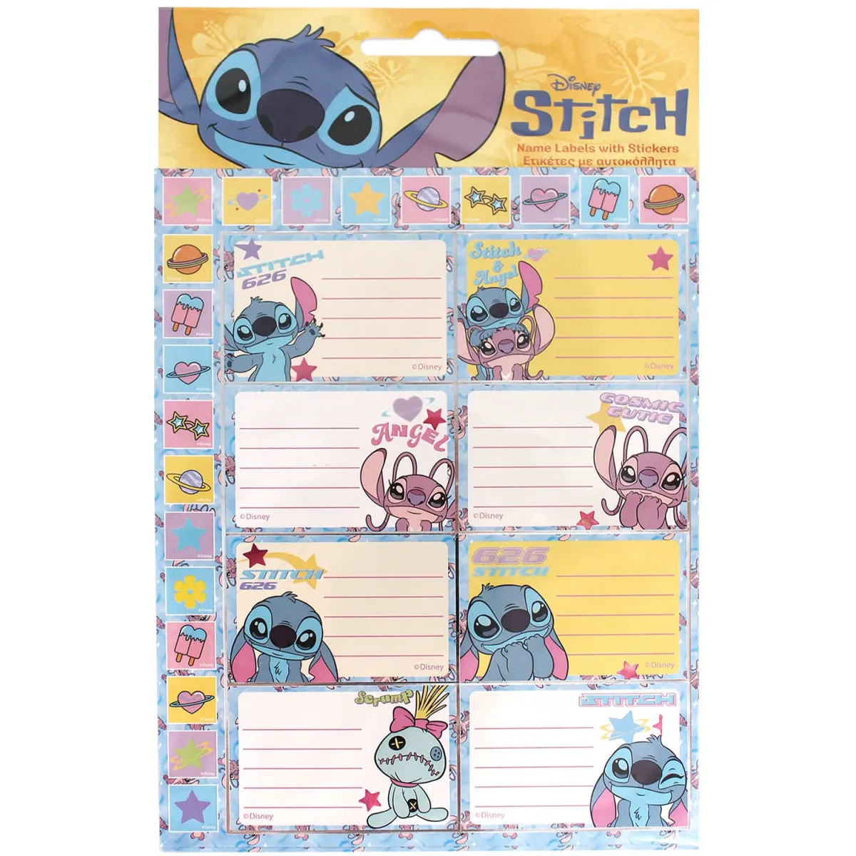 Gim Ετικέτες Τετραδίου Stitch 16τεμ.
