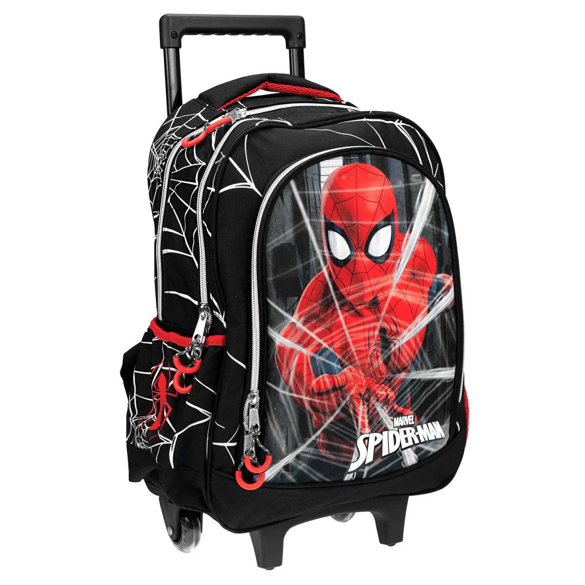 Gim Trolley Σχολικό Spiderman Black City