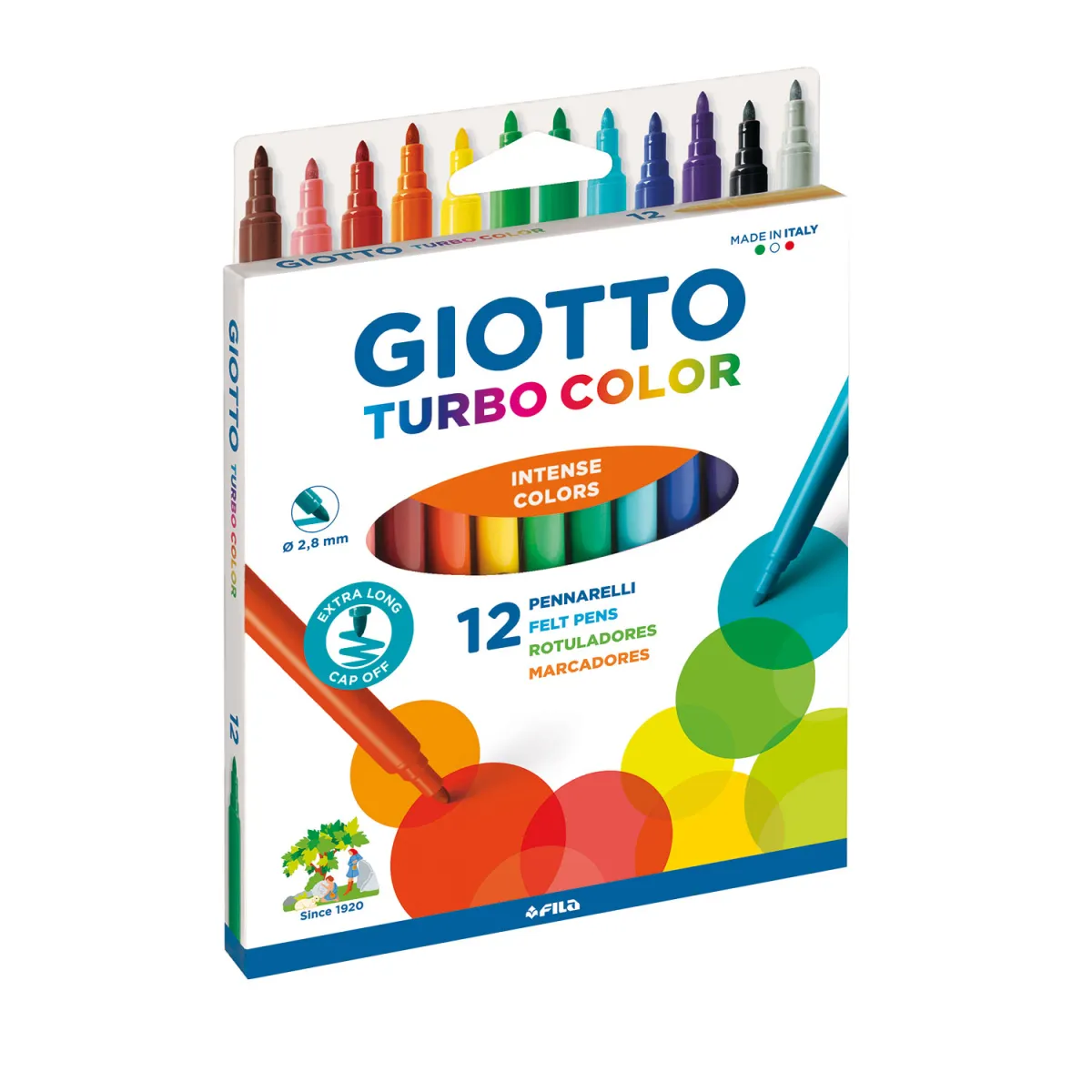 Giotto Μαρκαδόροι Ζωγραφικής Λεπτοί 12τεμ.