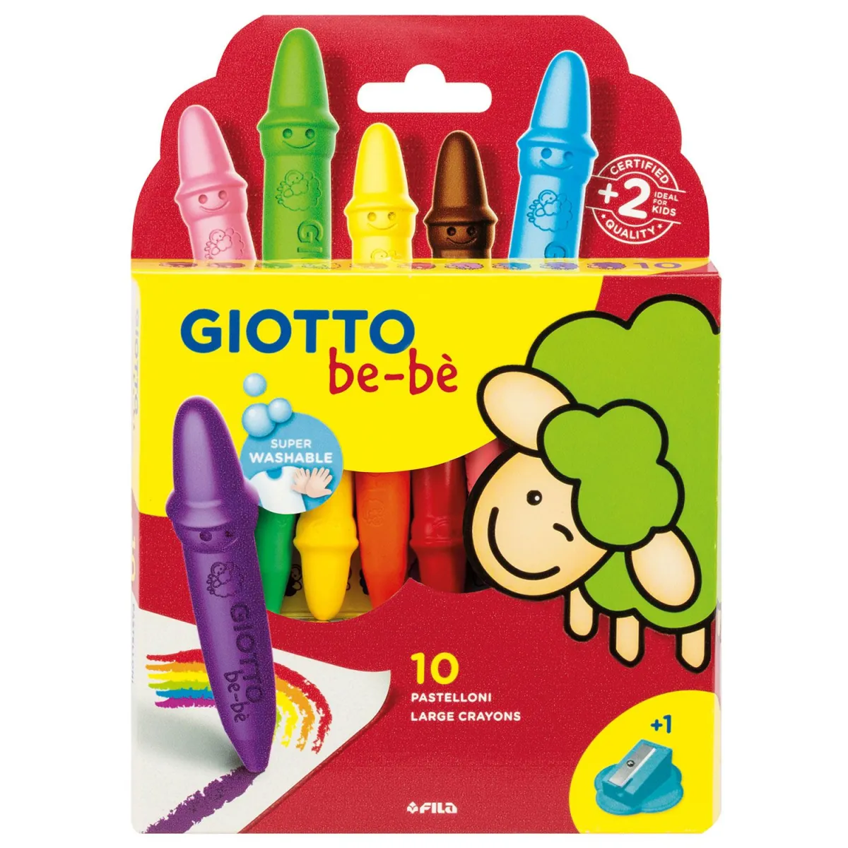 Giotto Κηρομπογιές & Ξύστρα Be-Be 10τεμ.