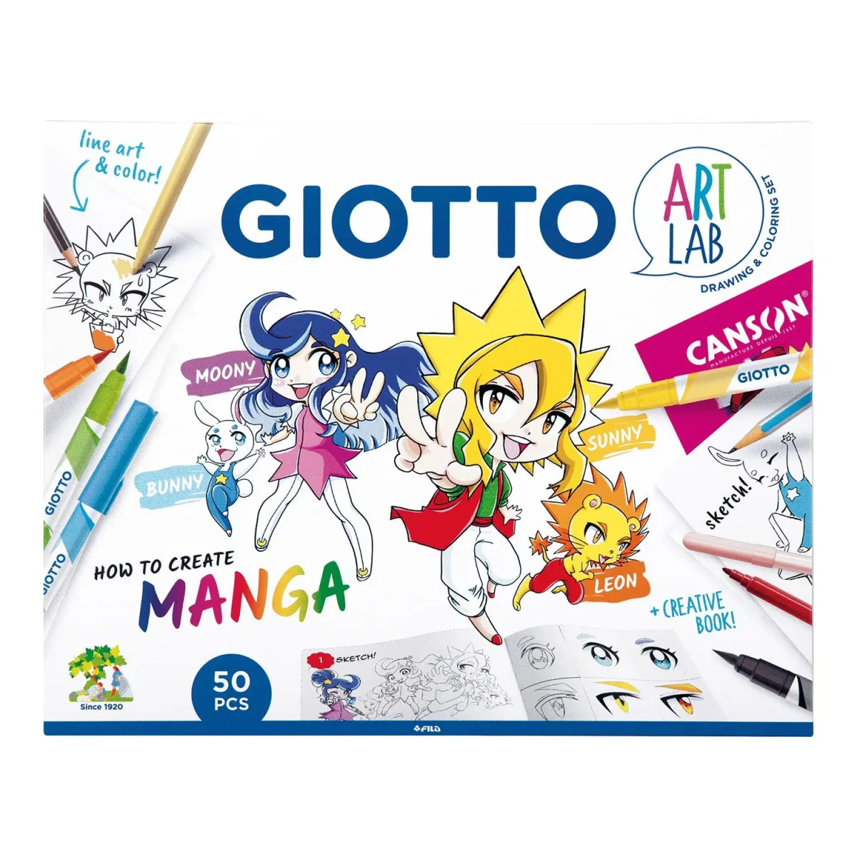 Giotto Εργαστήριο Ζωγραφικής How To Create Manga 50τεμ.