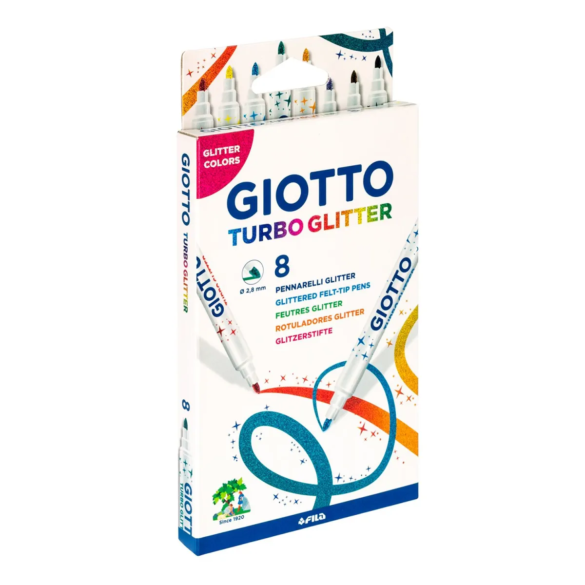 Giotto Μαρκαδόροι Λεπτοί Turbo Glitter 8τεμ.
