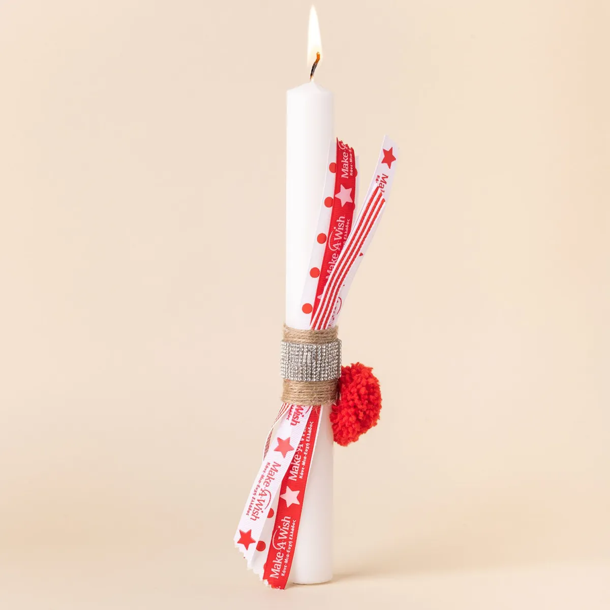 Λαμπάδα Glitter Ribbons Make a Wish