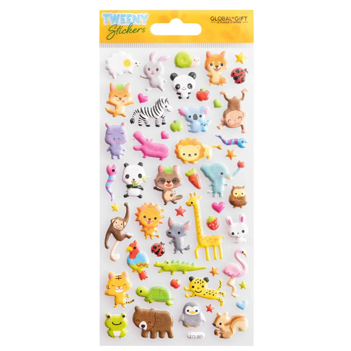Global Gift Αυτοκόλλητα Tweeny Animals 1 Φύλλο