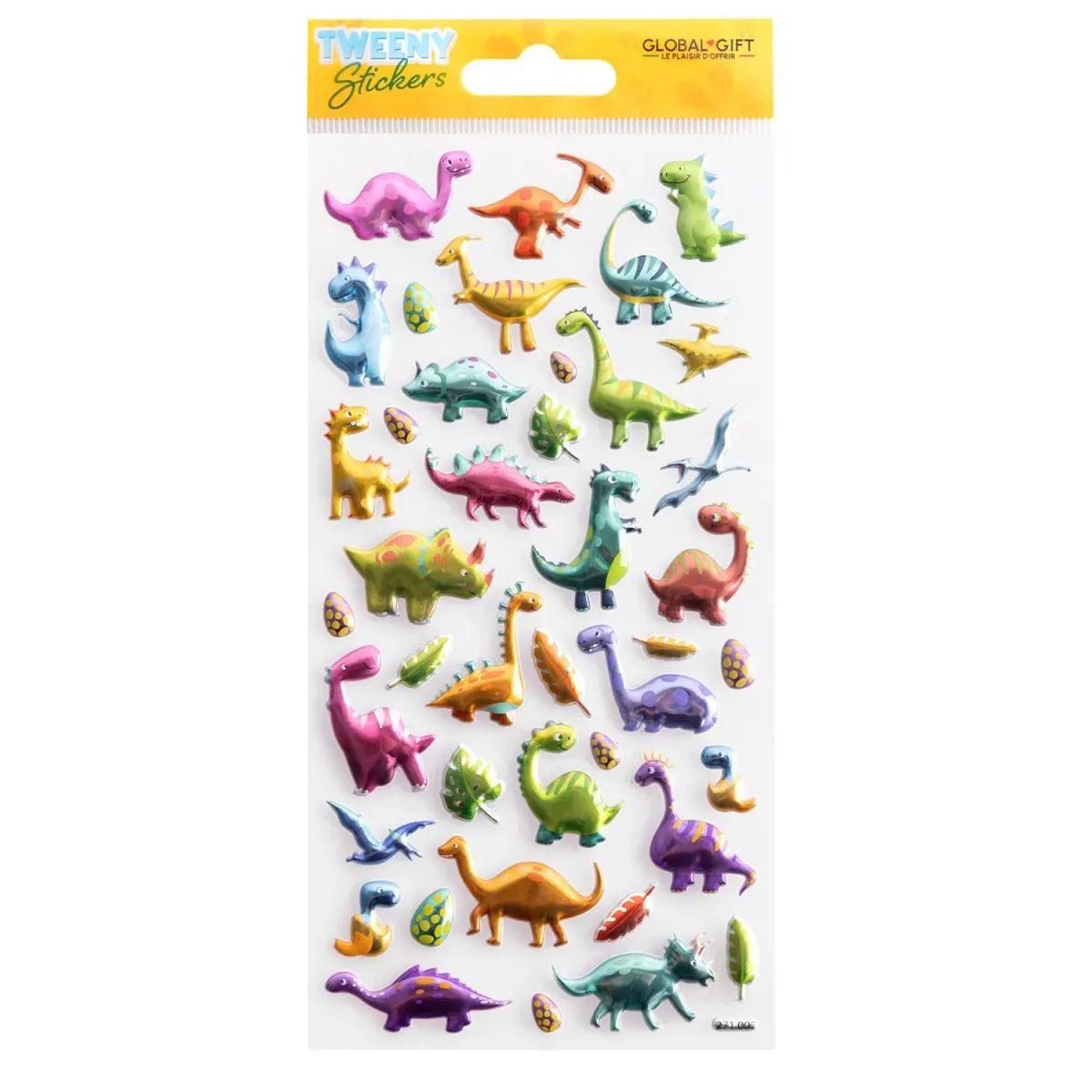 Global Gift Αυτοκόλλητα Tweeny Dinosaurs 1 Φύλλο