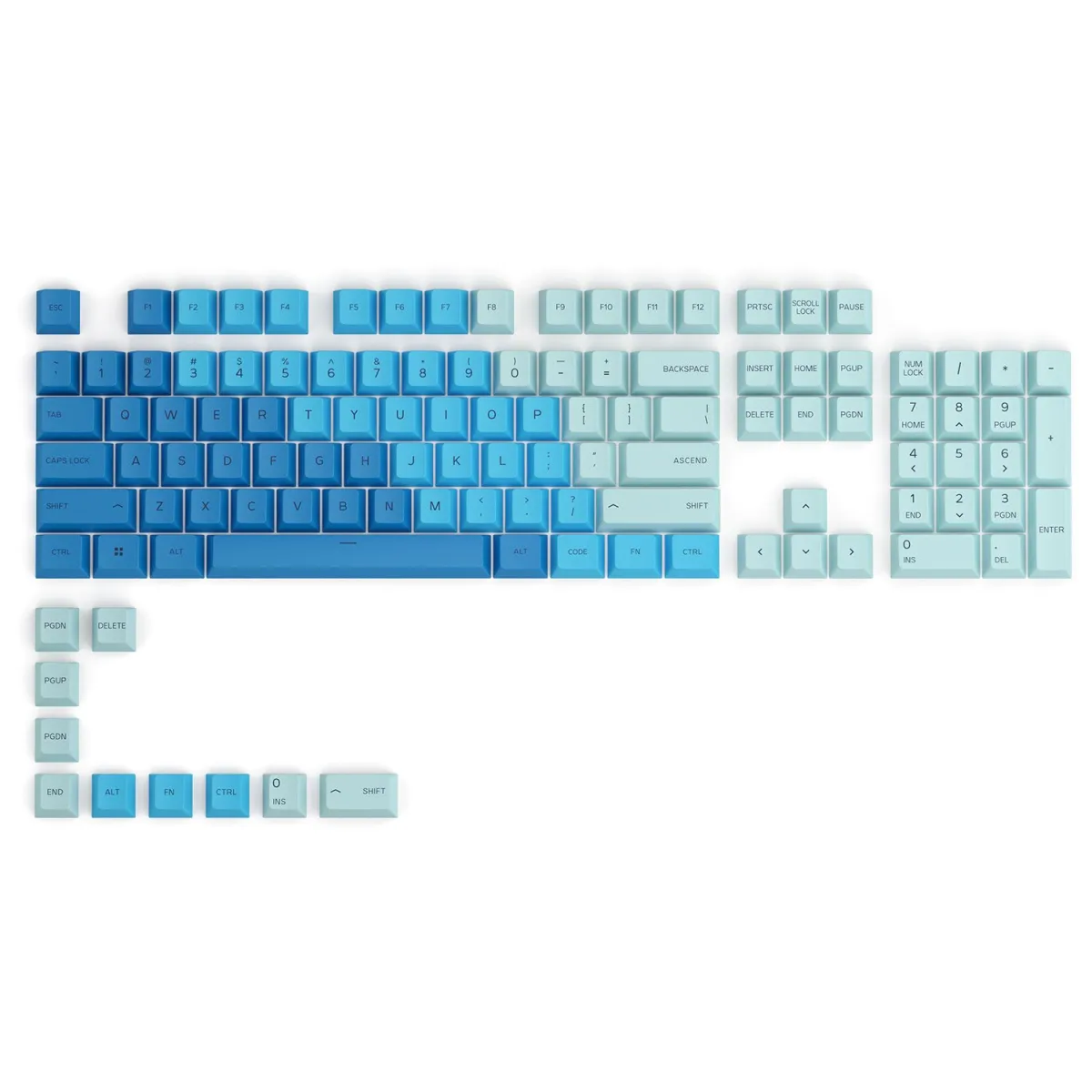 Glorious Keycaps GPBT Ocean Blue