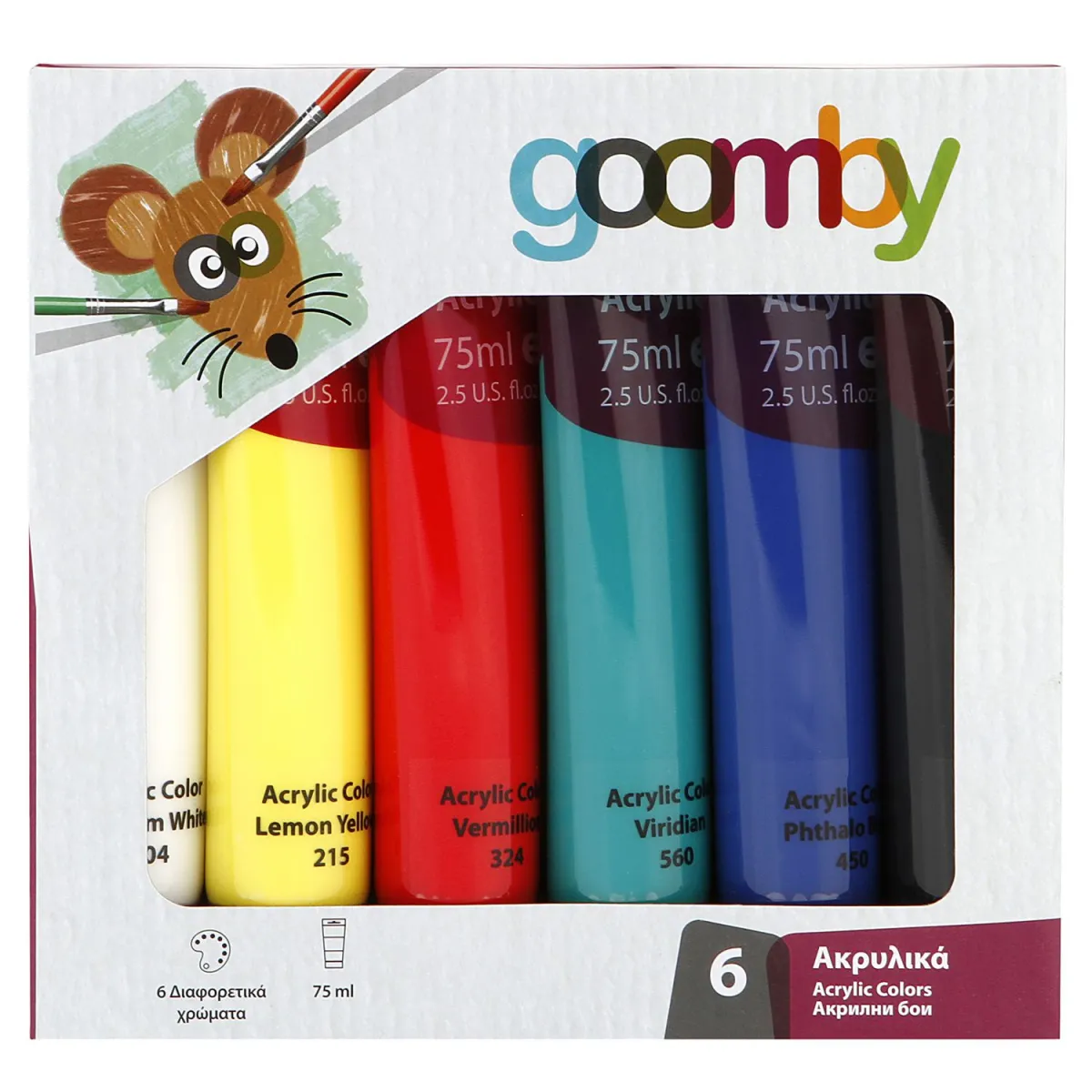 Goomby Σετ Ακρυλικά 6 x 75 ml
