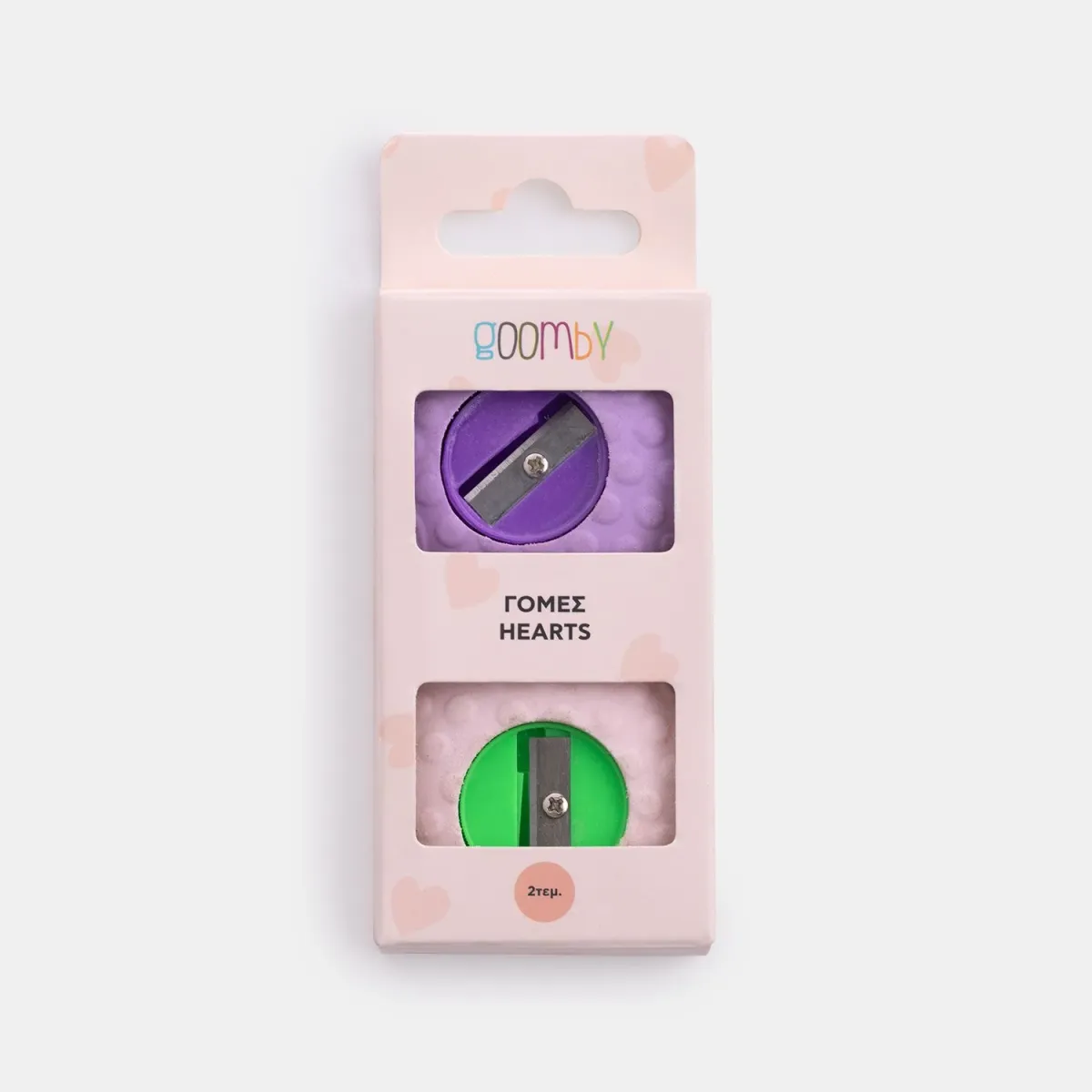 Goomby Γόμα & Ξύστρα Hearts 2τεμ.