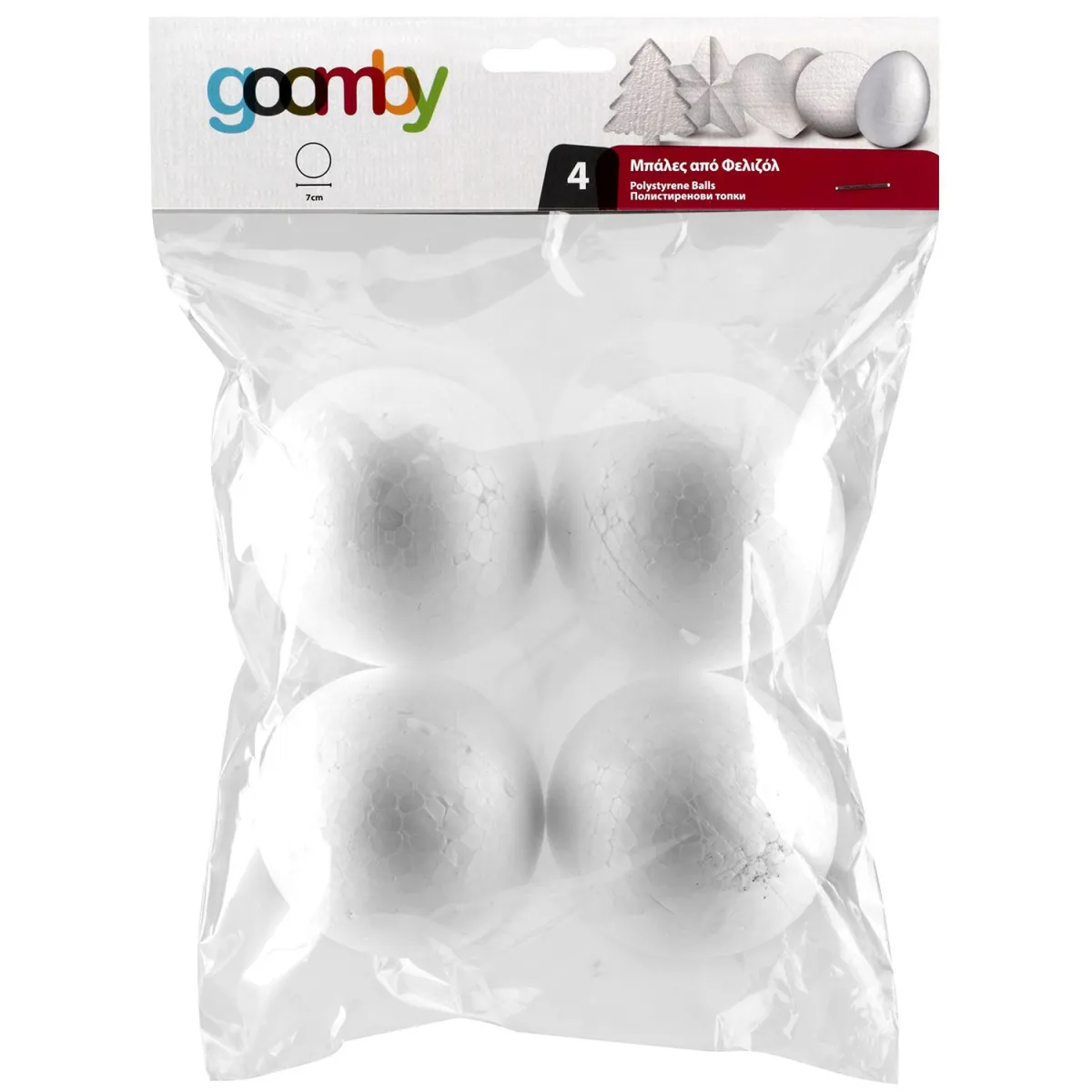 Goomby Μπάλες Foam 7 cm 4 τεμ