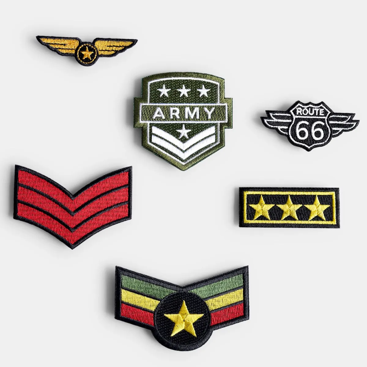 Goomby Σιδερότυπα Patches Army 6τεμ.