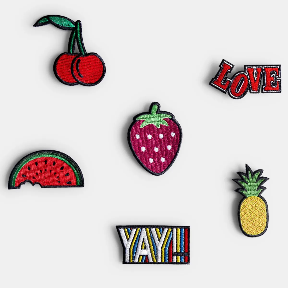 Goomby Σιδερότυπα Patches Fruit Love 6τεμ.