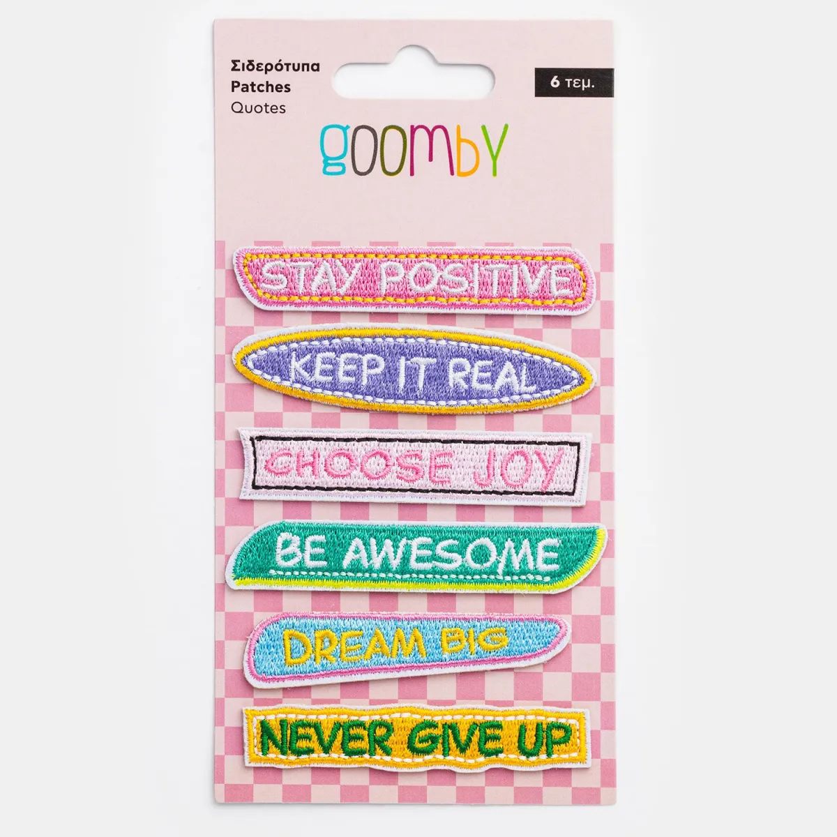 Goomby Σιδερότυπα Patches Quotes 6τεμ.