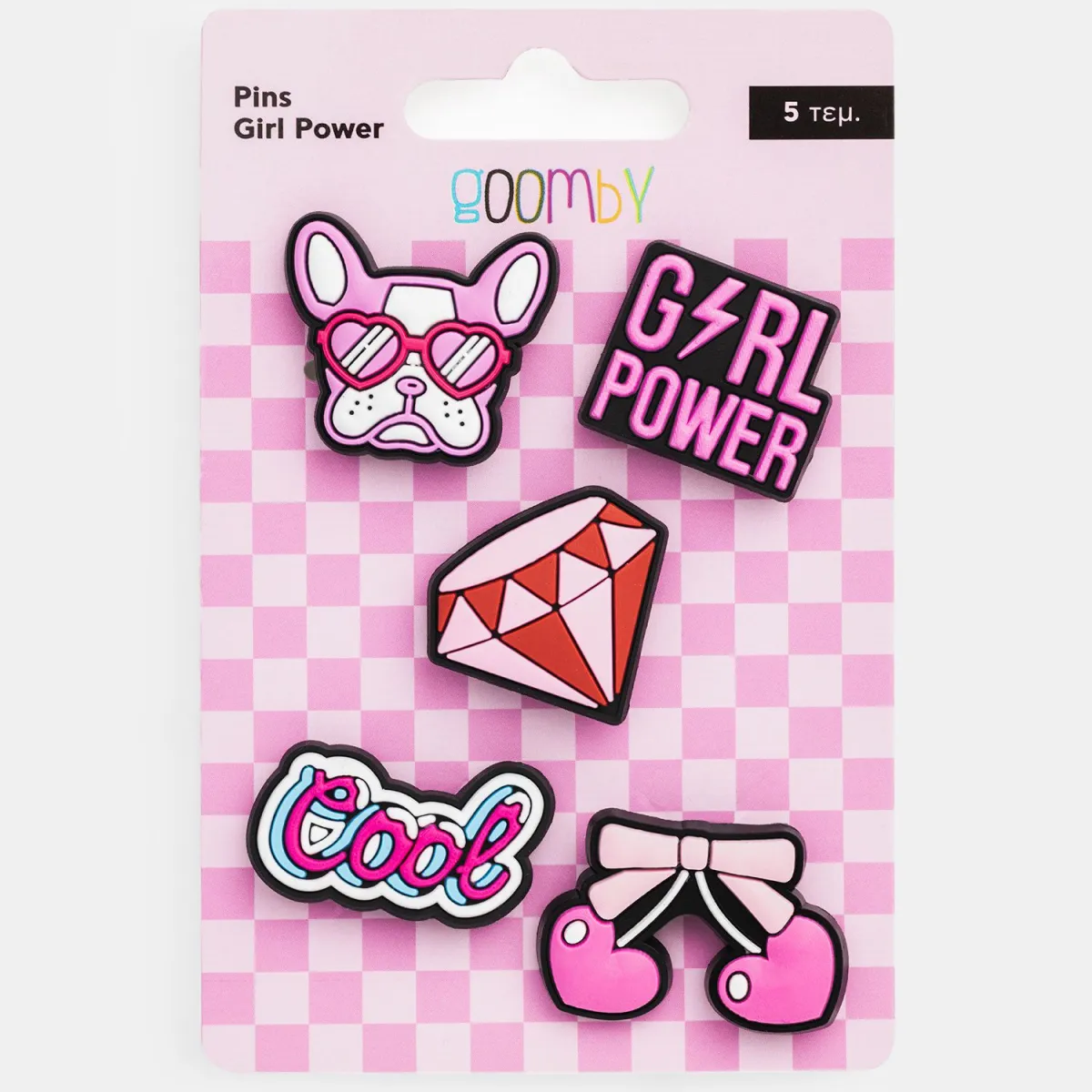 Goomby Pins Girl Power 5τεμ.
