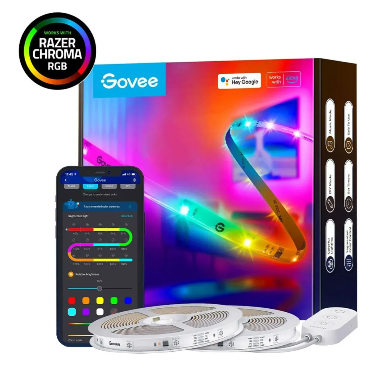Govee LED Light Strip RGBIC 5m Cuttable