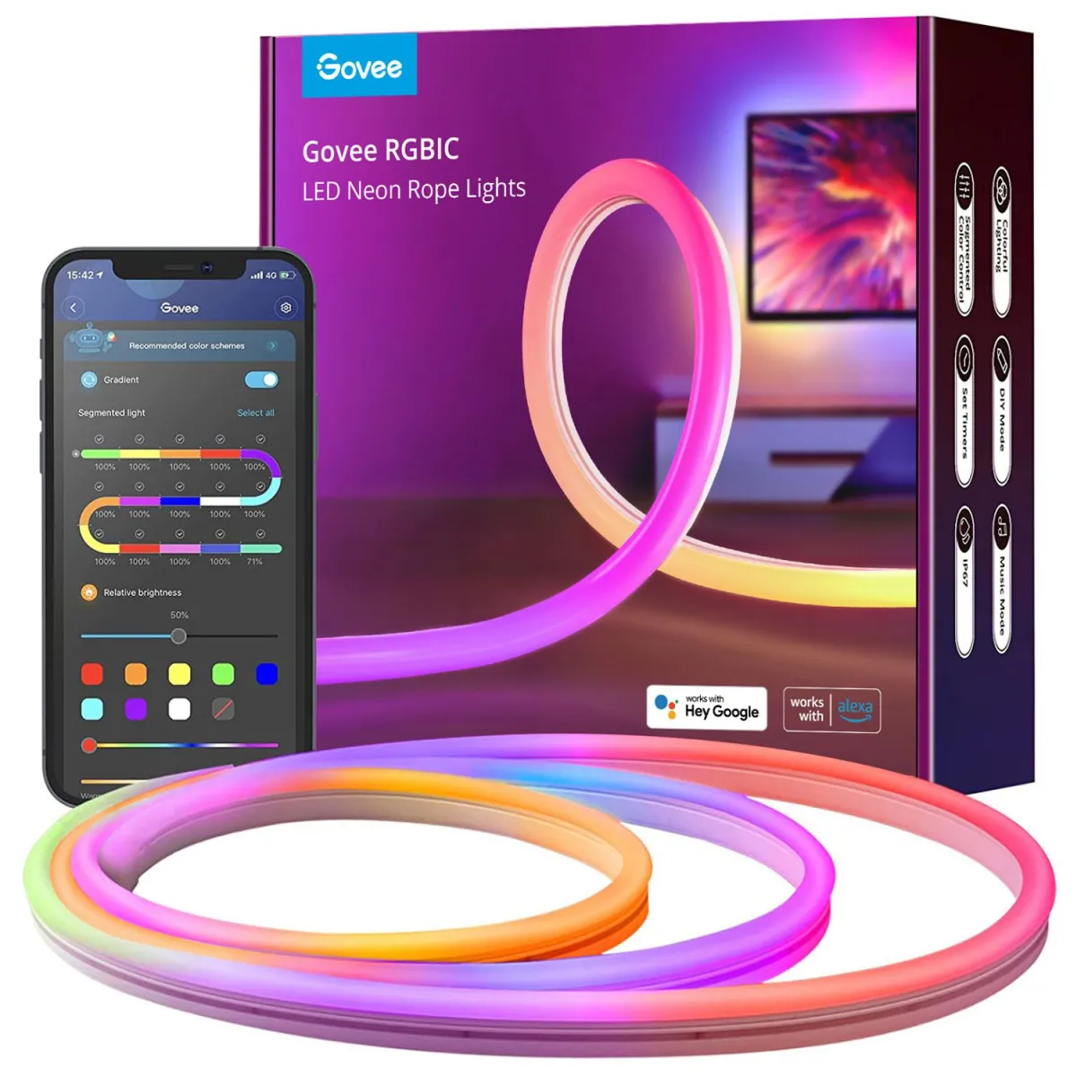 Govee LED Neon Rope RGBIC 3m