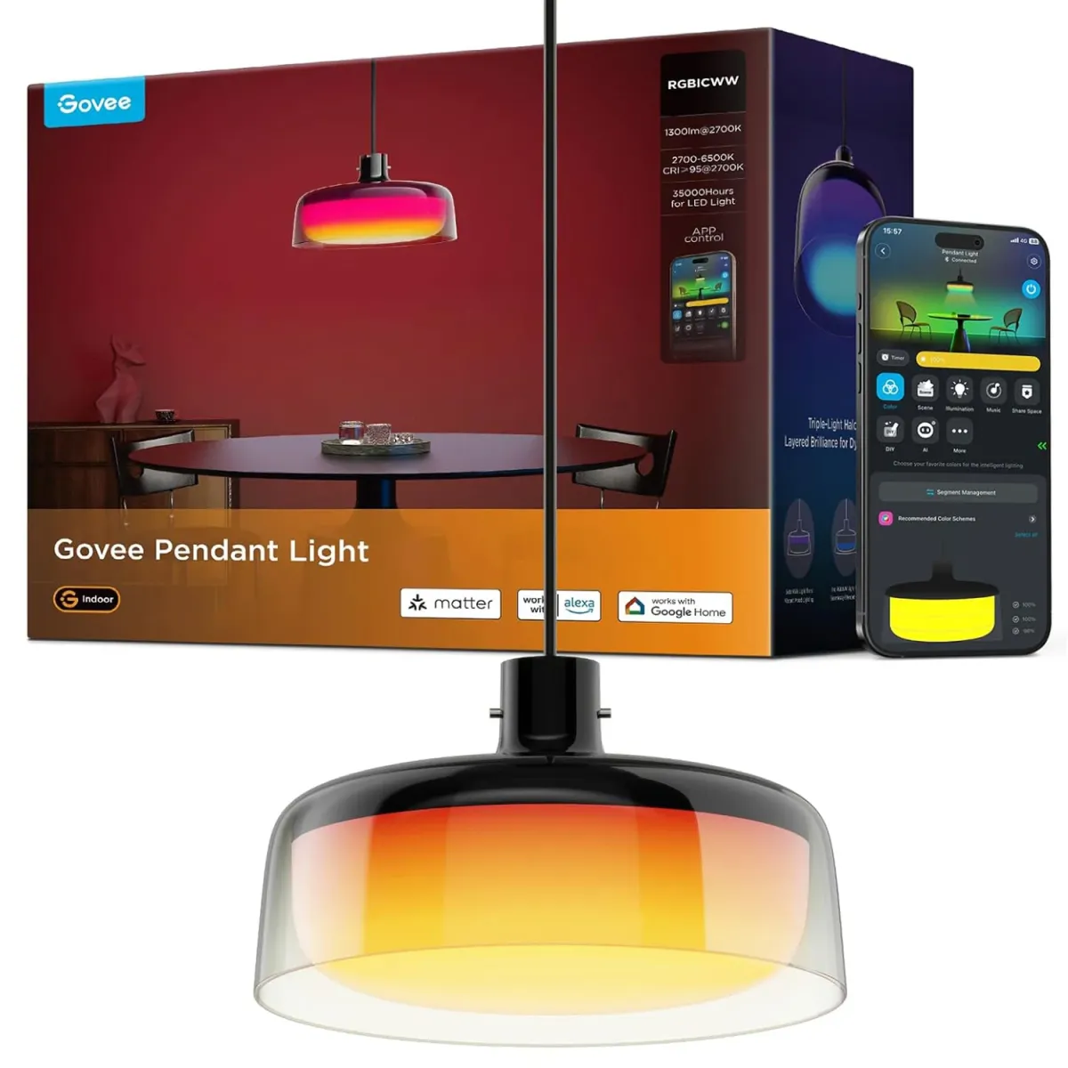 Govee LED Smart Pendant Ceiling Light