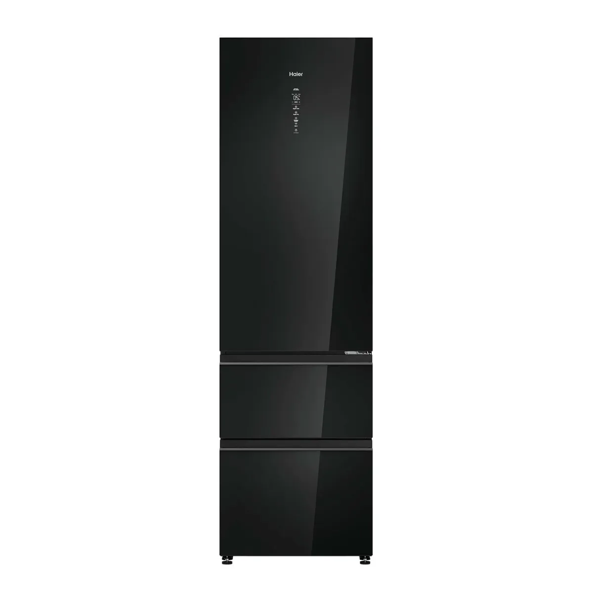 Haier HTW7620DNGB Ψυγειοκαταψύκτης Black Glass