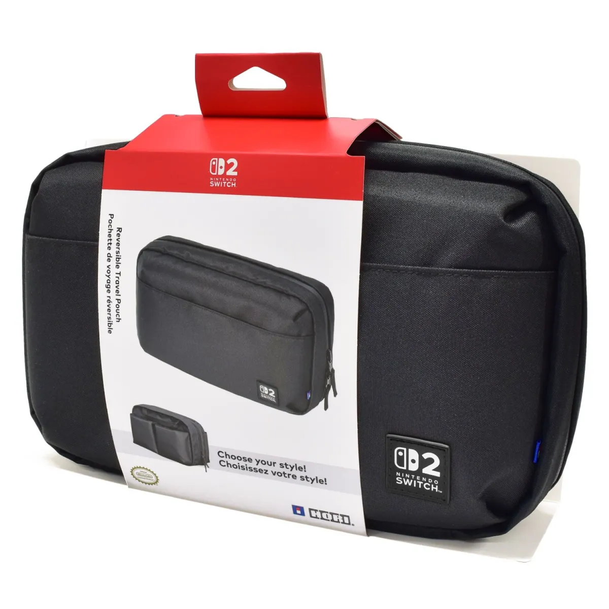 Hori Reversible Travel Pouch Black Nintendo Switch 2