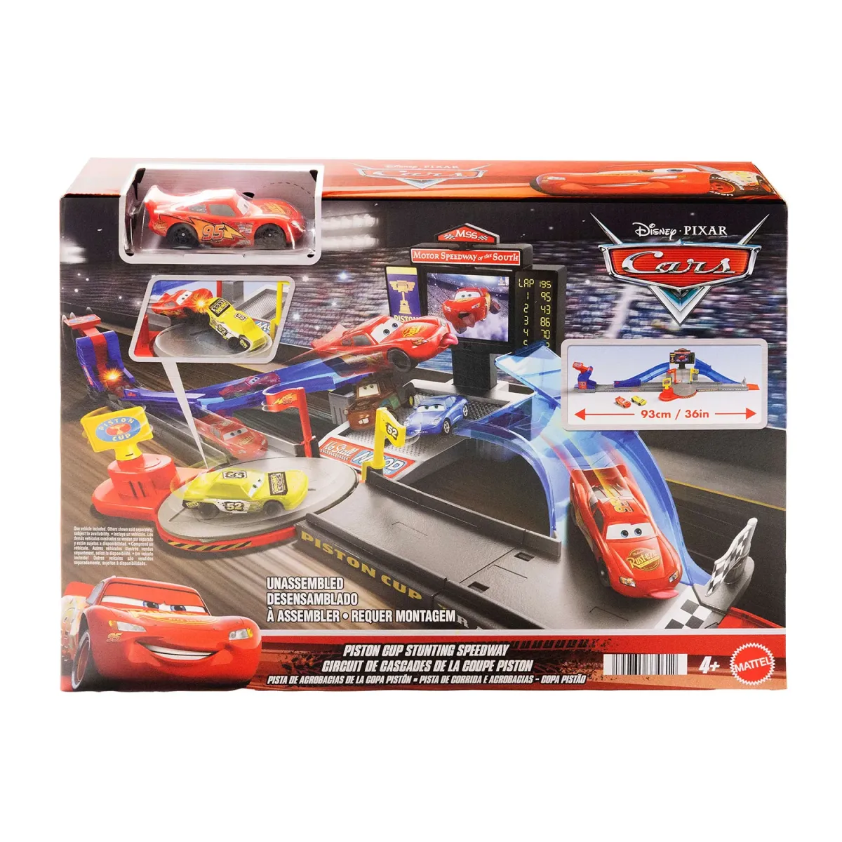 Hot Wheels Cars - Μεγάλη Πίστα Αγώνων Piston Cup Για Κόλπα