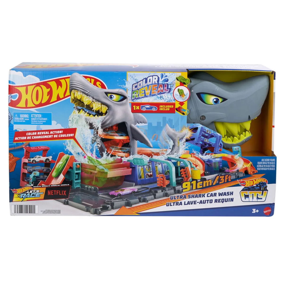Hot Wheels City Απόλυτο Πλυντήριο Με Καρχαρία