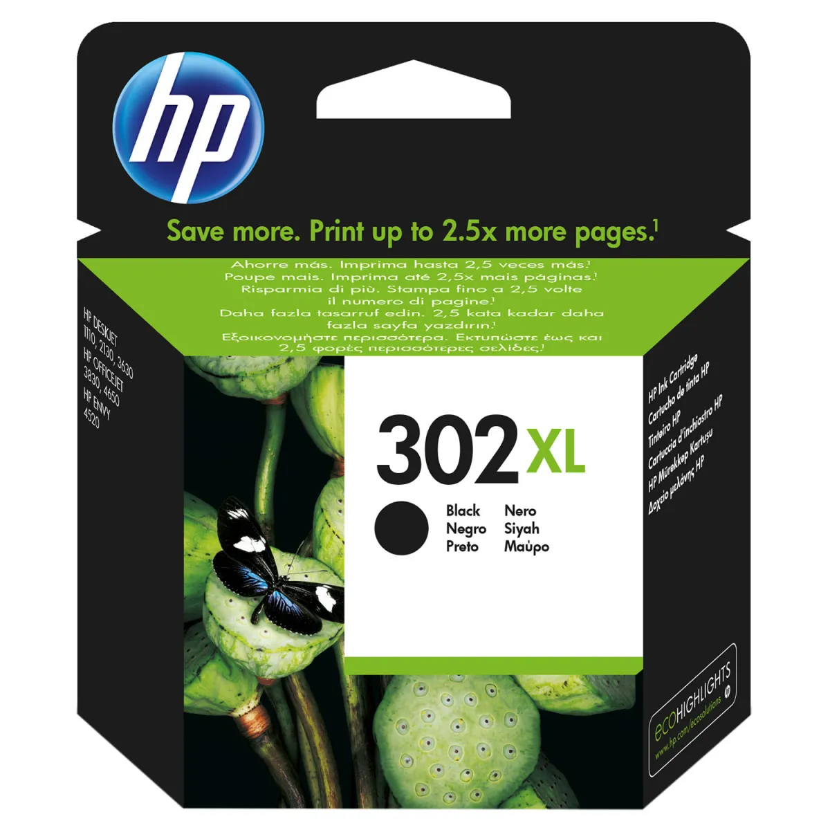 Μελάνι HP 302XL Black