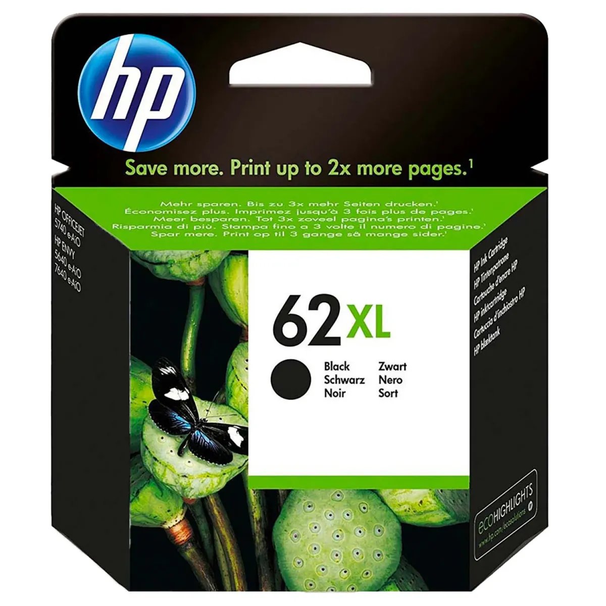 Μελάνι HP 62XL Black