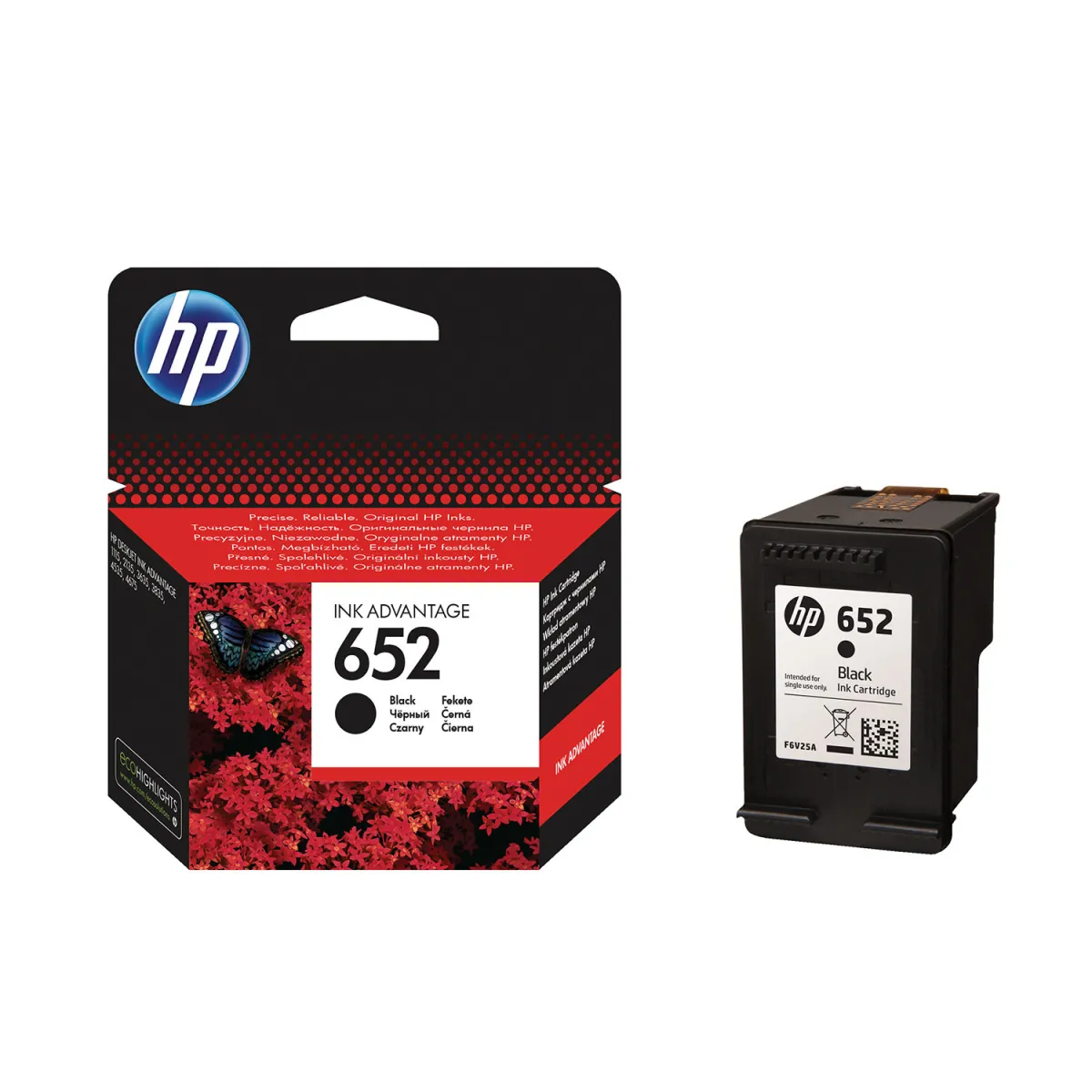 Μελάνι HP 652 Black