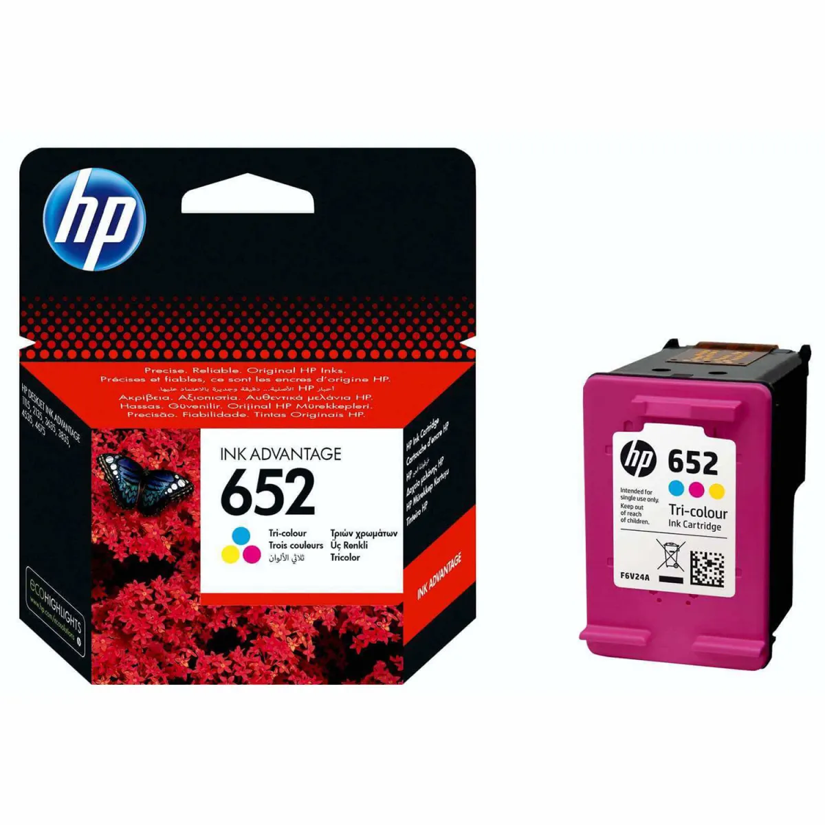Μελάνι HP 652 Colour
