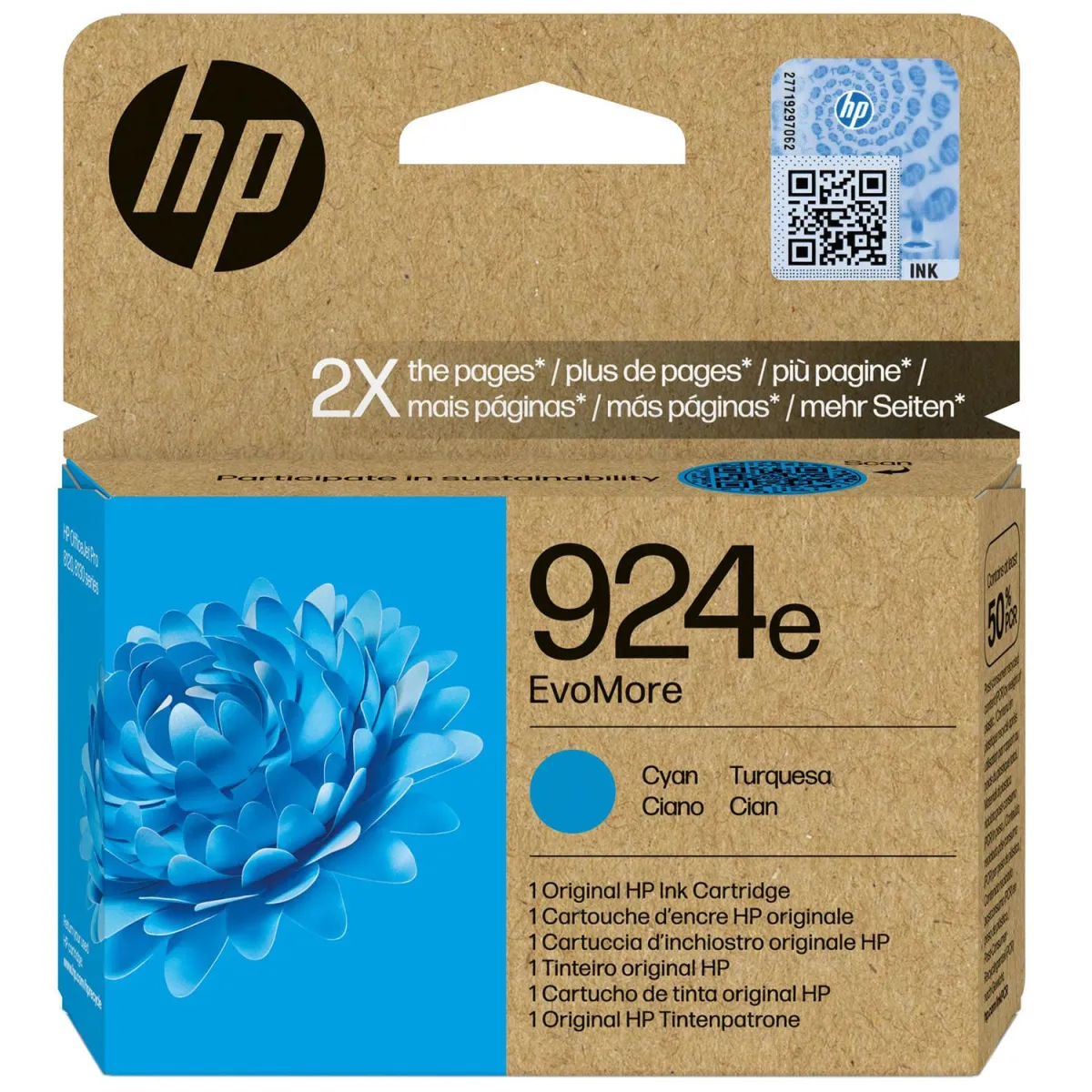 Μελάνι HP 924e EvoMore Cyan