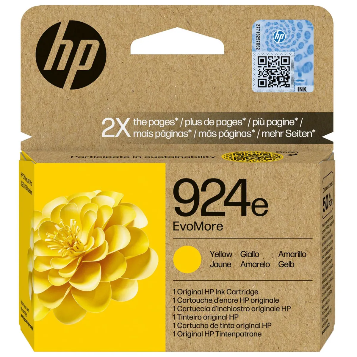 Μελάνι HP 924e EvoMore Yellow
