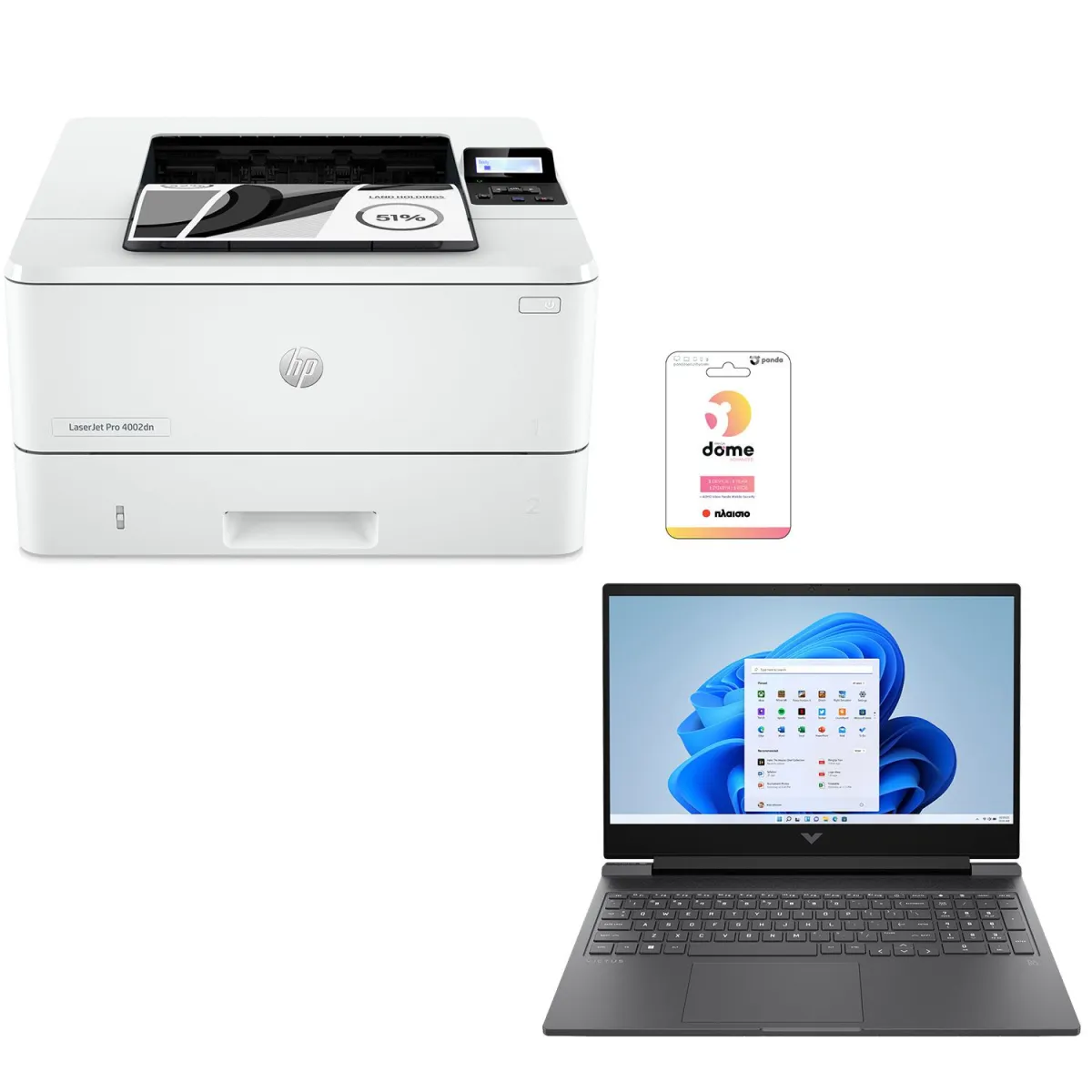 HP Victus HP 16-s0001nv + HP LaserJet Pro 4002dn Laptop 16" IPS (Ryzen 7 7840HS/16 GB/1 TB/RTX 4070 8 GB/Windows 11 Home