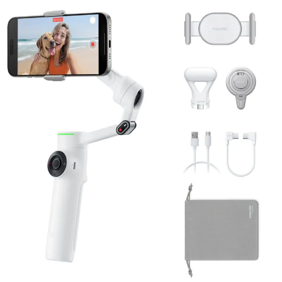 Insta360 Flow2 ProCreator Bundle White A.I