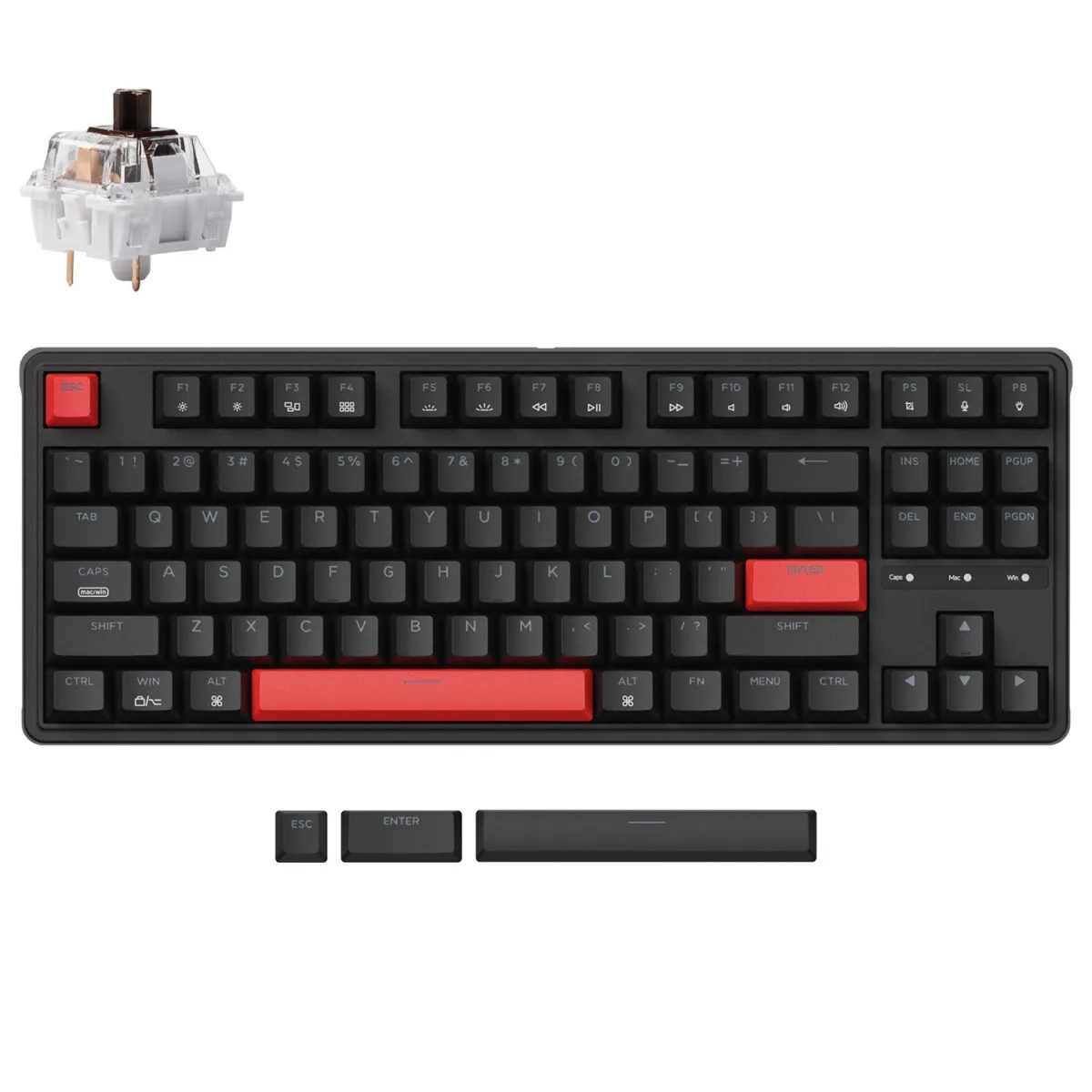 Keychron Πληκτρολόγιο C3 Pro Wired Mechanical Brown Switches