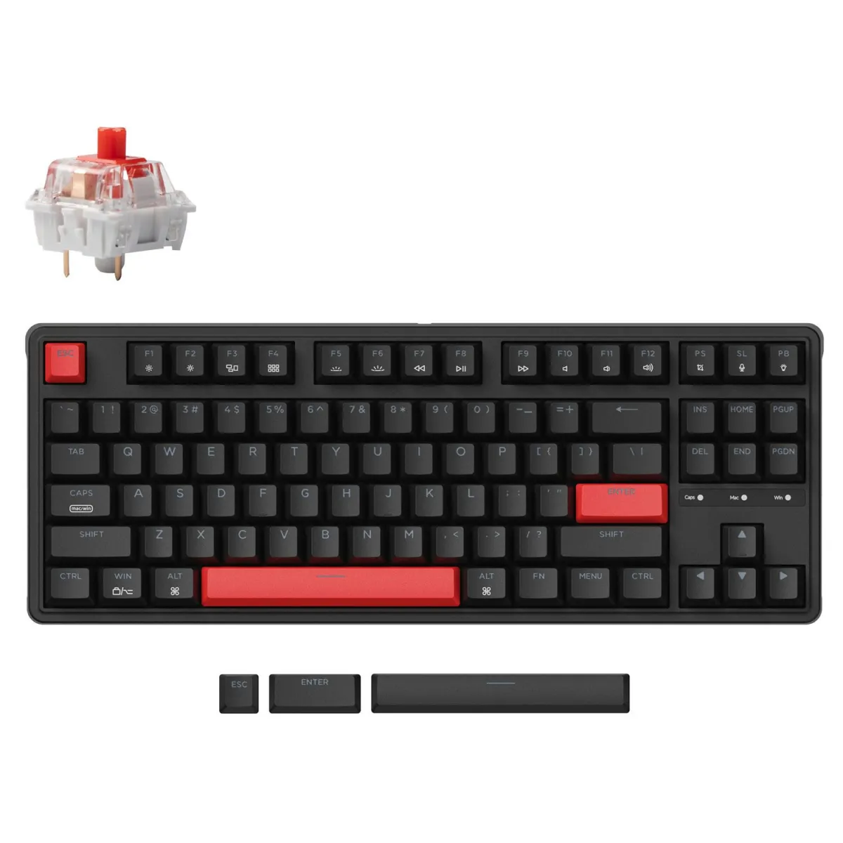Keychron Πληκτρολόγιο C3 Pro Wired Mechanical Red Switches