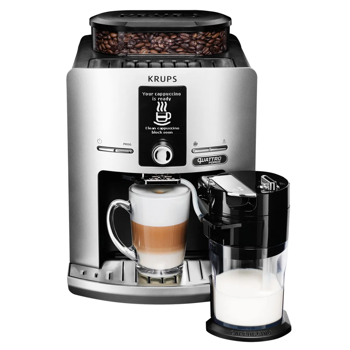 Krups Καφετιέρα Espresso Αυτόματη EA82FE Latt'Express Silver