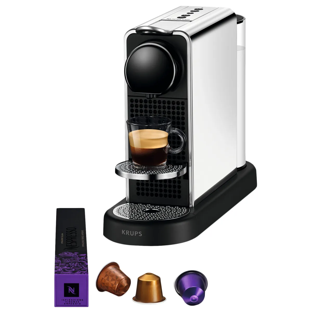 Krups Καφετιέρα Espresso Με κάψουλα XN610D Nespresso CitiZ Platinum