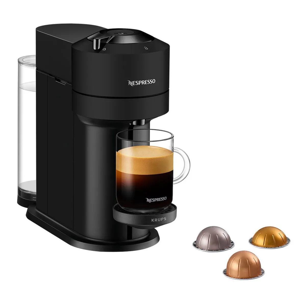 Krups Καφετιέρα Espresso Με κάψουλα XN910N Vertuo Next Matt Black