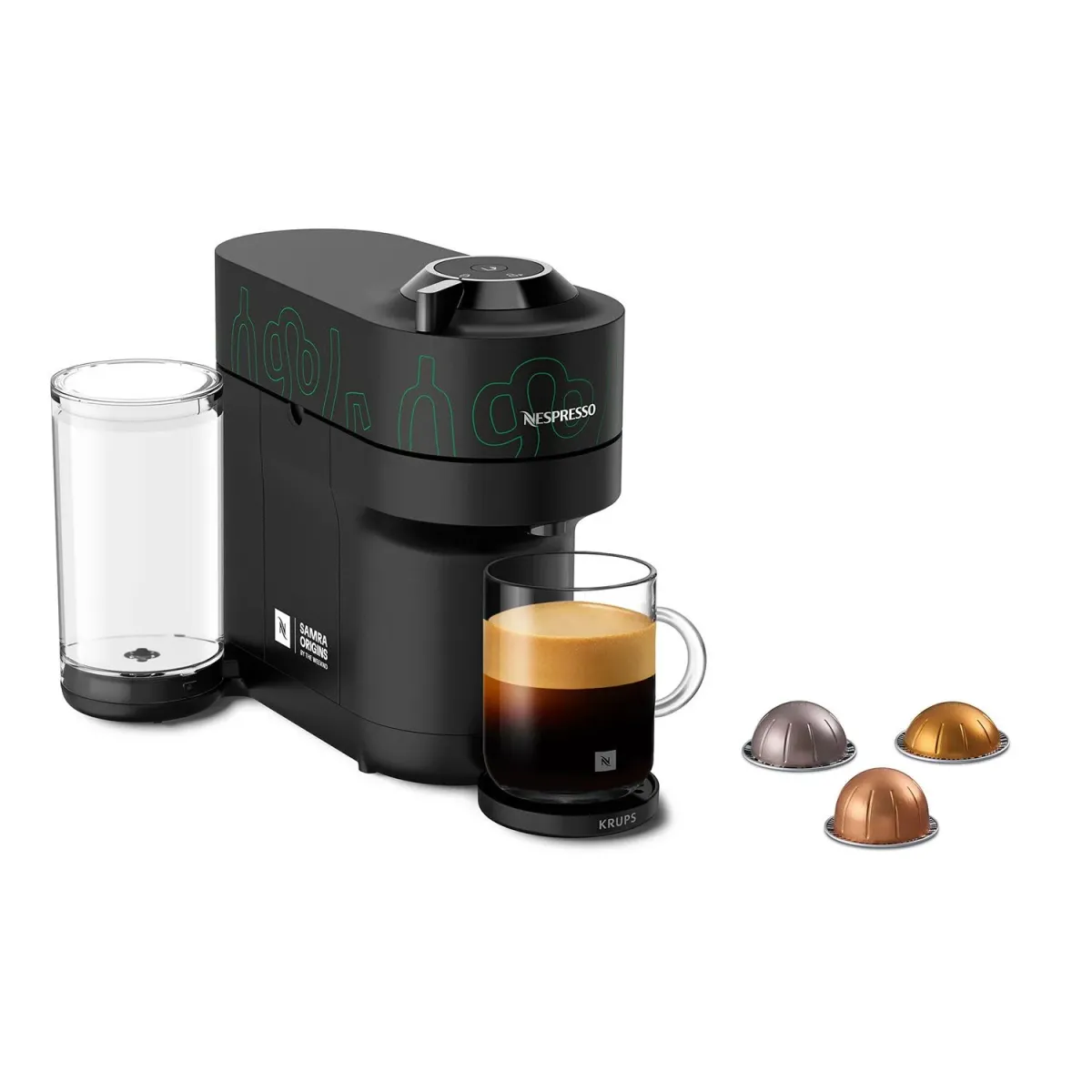 Krups Καφετιέρα Espresso Με κάψουλα XN9308 Nespresso Vertuo Pop+ Samra Green