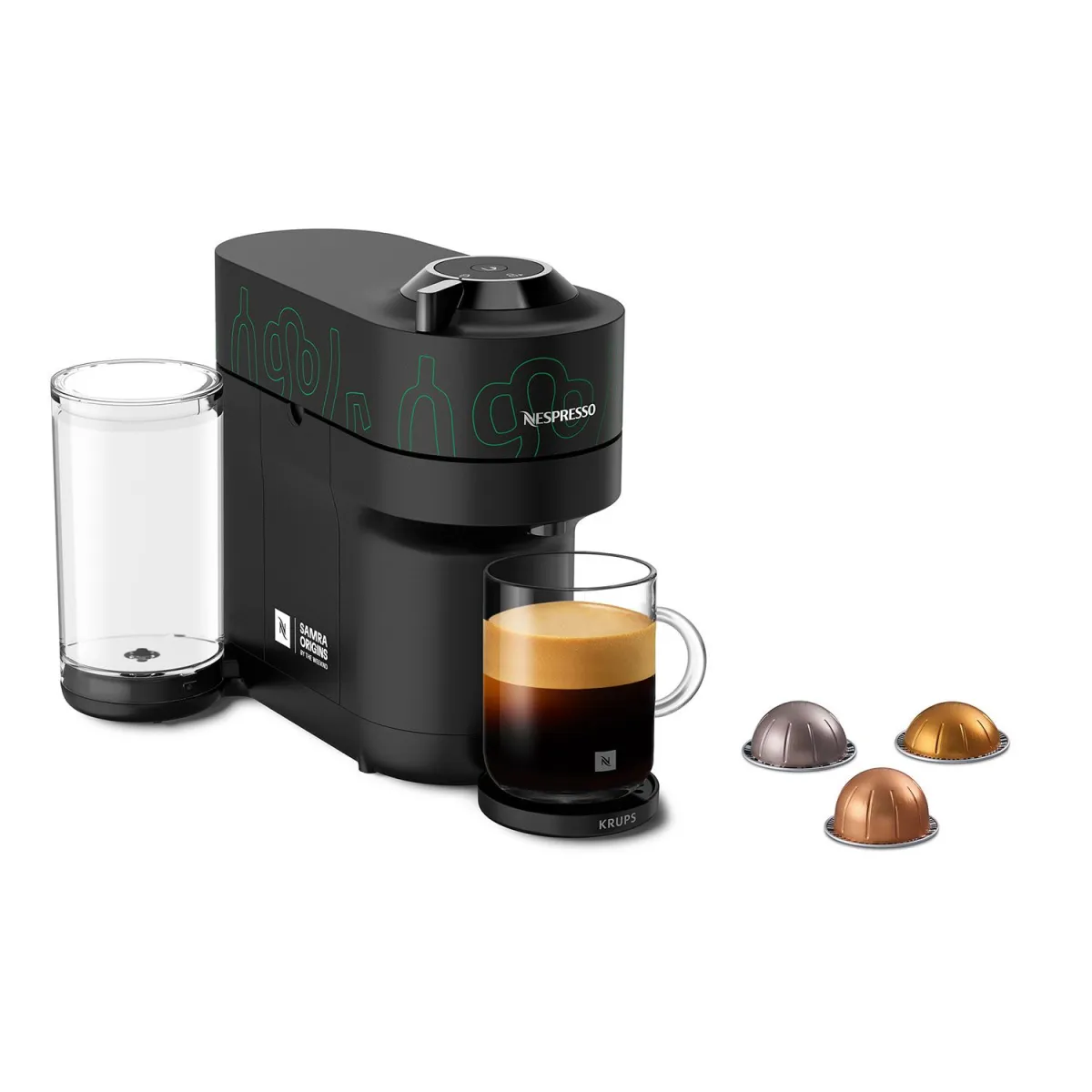 Krups Καφετιέρα Espresso Με κάψουλα XN9308 Nespresso Vertuo Pop+ Samra Green