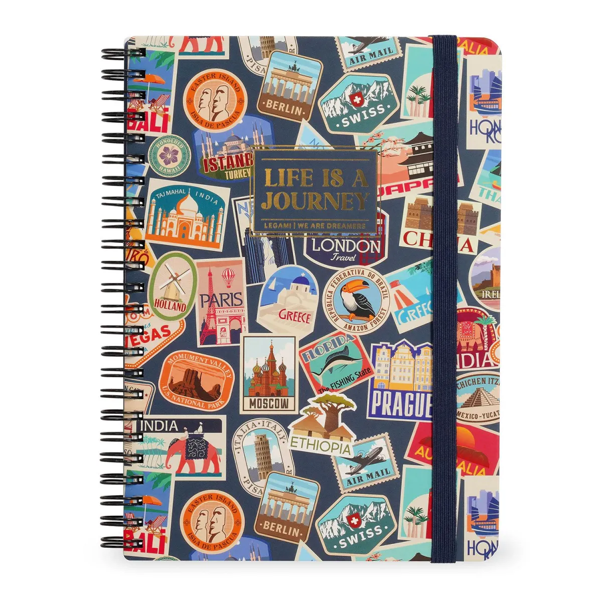 Legami Σημειωματάριο Σπιράλ Travel Sticker Maxi