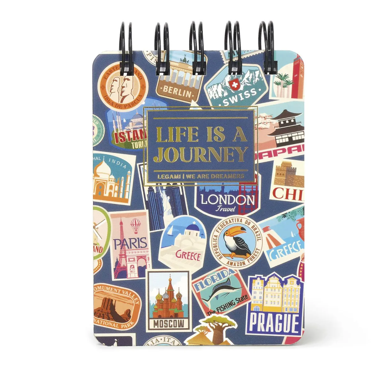 Legami Σημειωματάριο Σπιράλ Travel Sticker Mini
