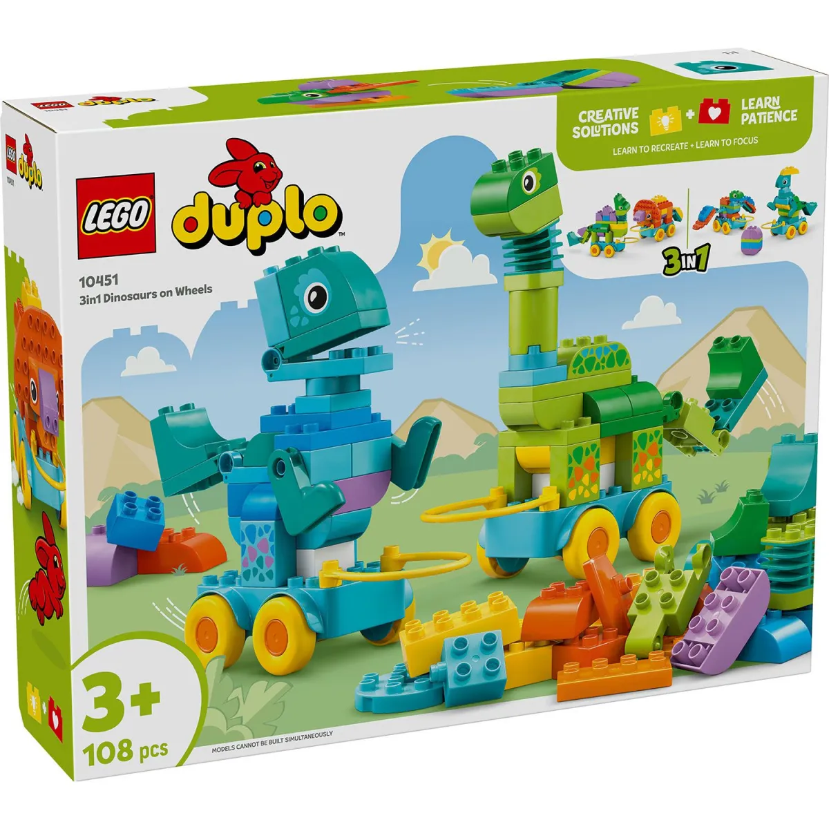 LEGO 10451 3In1 Dinosaurs On Wheels