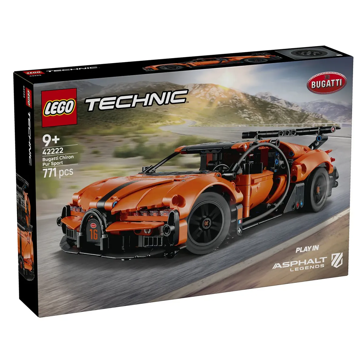 LEGO 42222 Bugatti Chiron Pur Sport Hypercar