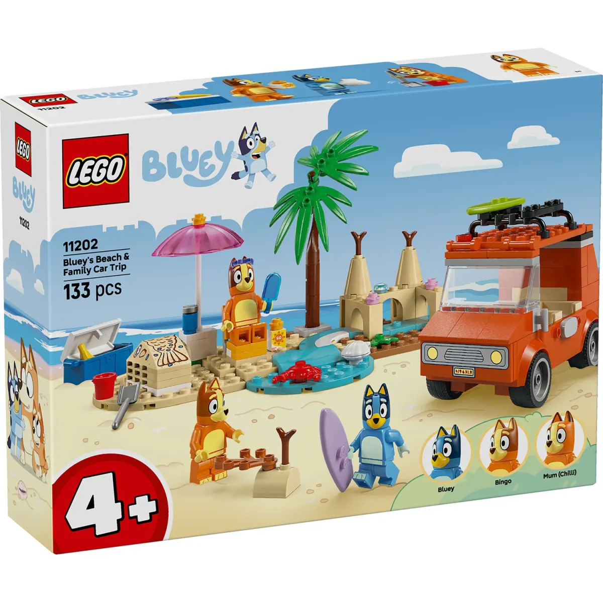 LEGO Bluey: Οικογενειακή Βόλτα της Μπλούι με Αυτοκίνητο στην Παραλία 11202