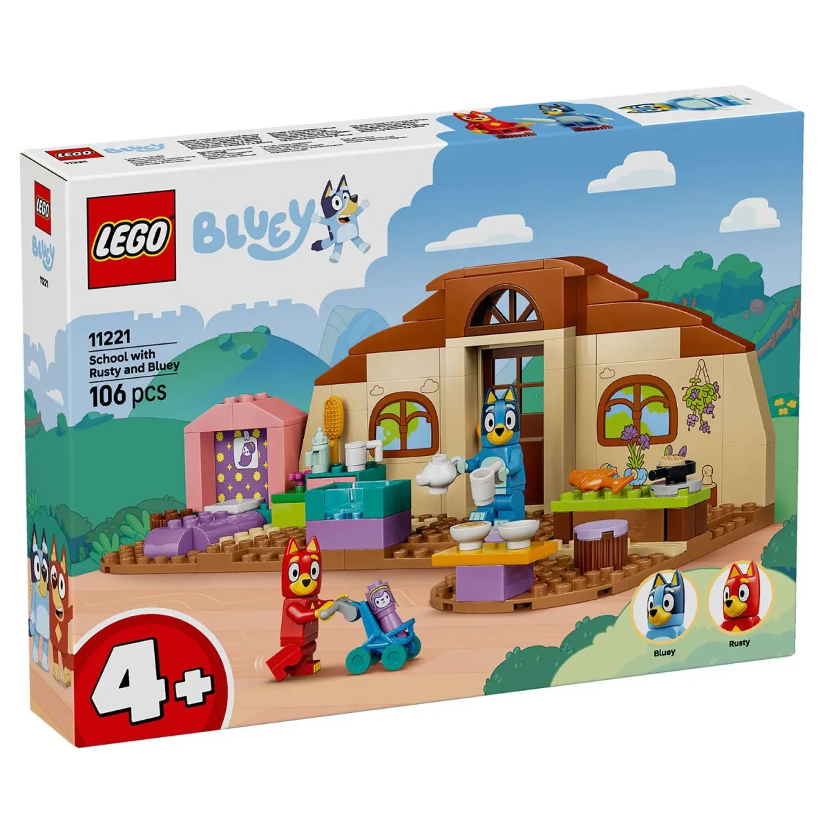 LEGO  Bluey Σχολείο με τον Ράστι και την Μπλούι 11221