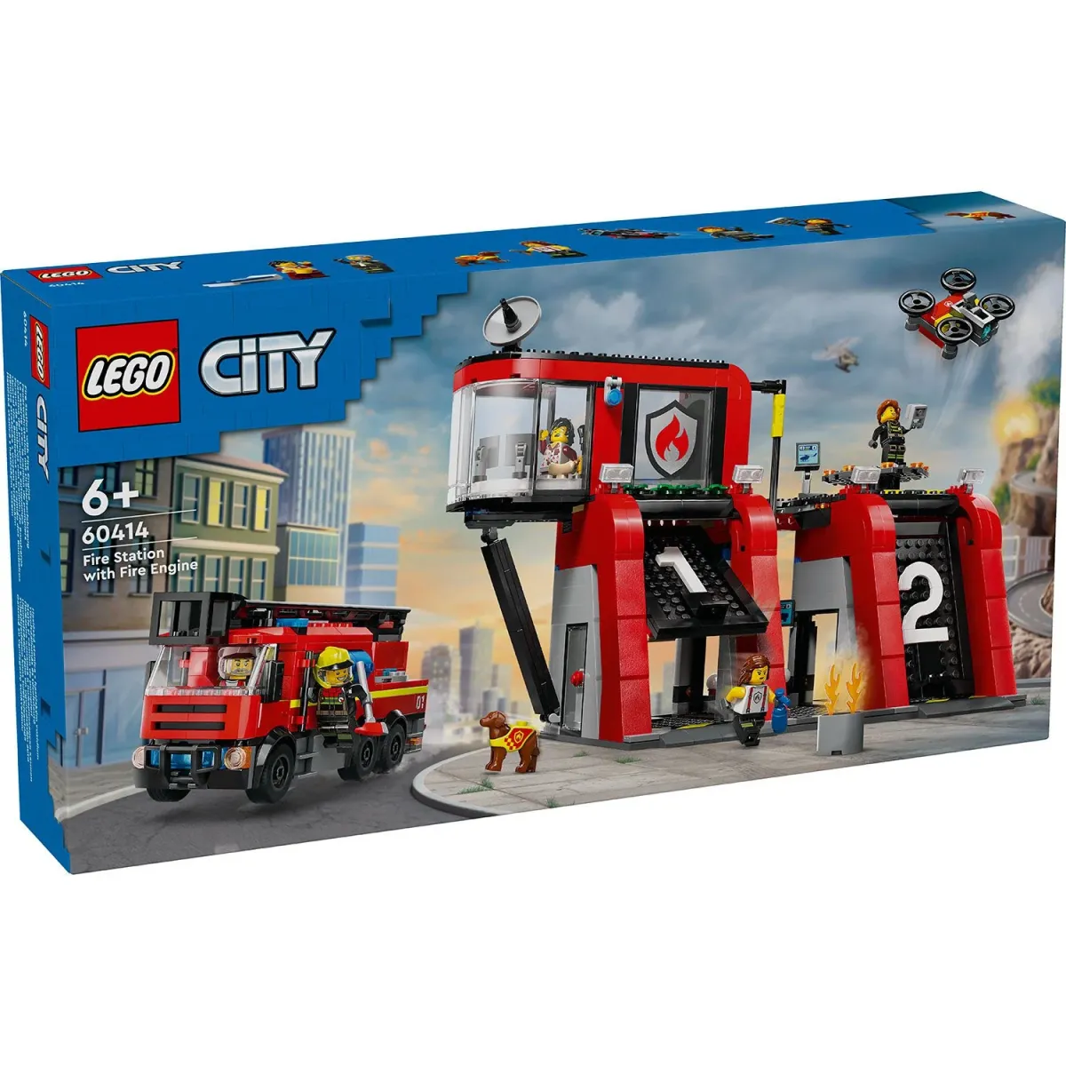 LEGO  City Σταθμός Πυροσβεστικής με Πυροσβεστικό Φορτηγό 60414